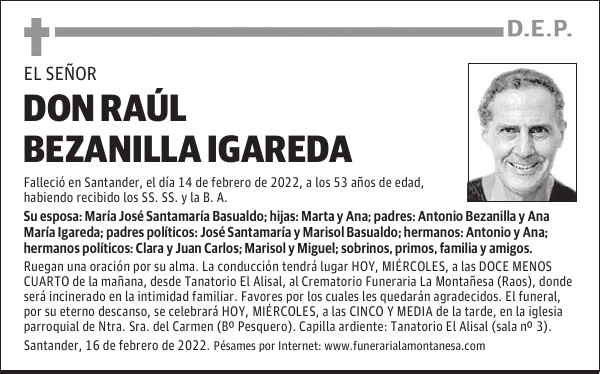 DON RAÚL BEZANILLA IGAREDA