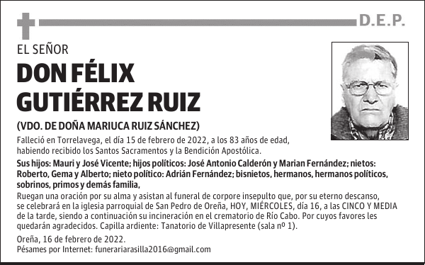 DON FÉLIX GUTIÉRREZ RUIZ