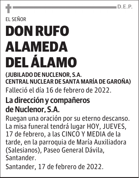 DON RUFO ALAMEDA DEL ÁLAMO