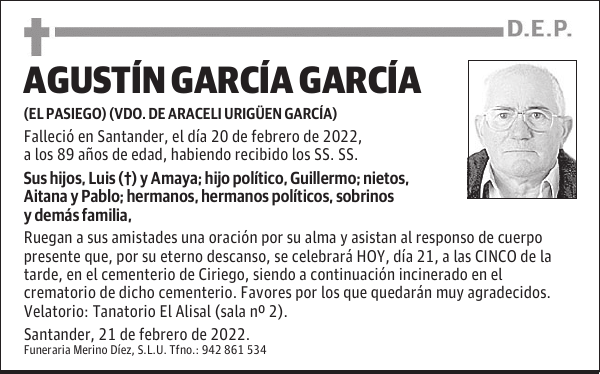 AGUSTÍN GARCÍA GARCÍA