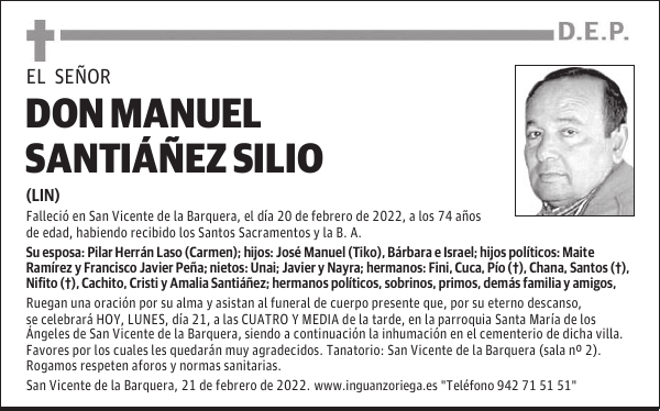 DON MANUEL SANTIÁÑEZ SILIO