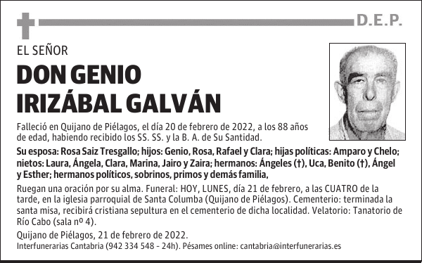 DON GENIO IRIZÁBAL GALVÁN