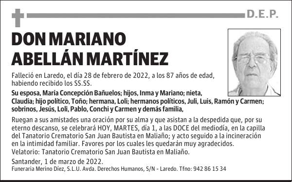 DON MARIANO ABELLÁN MARTÍNEZ