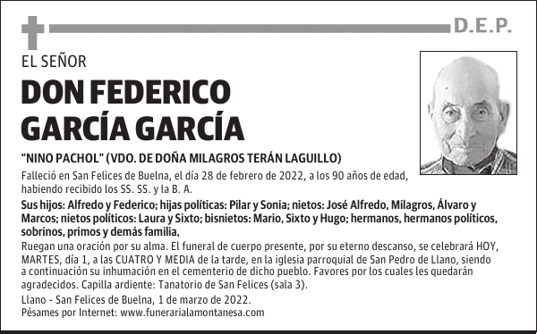 DON FEDERICO GARCÍA GARCÍA