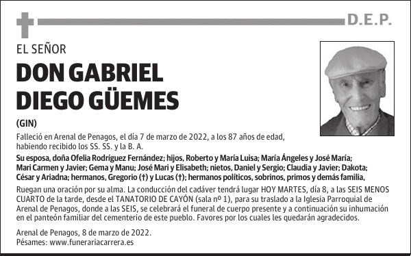 DON GABRIEL DIEGO GÜEMES