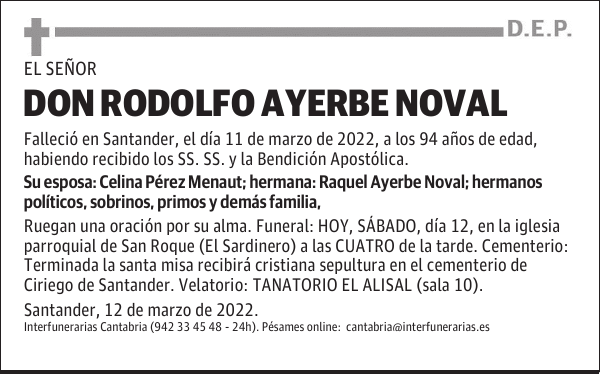 D. RODOLFO AYERBE NOVAL