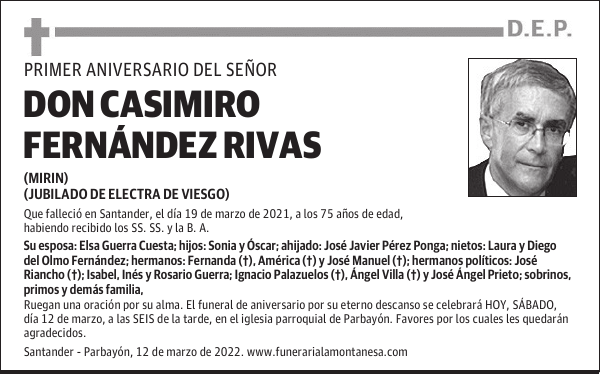 DON CASIMIRO FERNÁNDEZ RIVAS