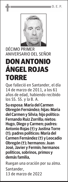 ANTONIO ÁNGEL ROJAS TORRE