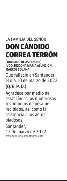 DON CÁNDIDO CORREA TERRÓN
