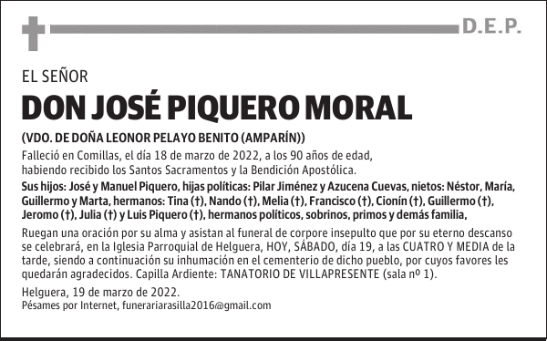 Don José Piquero Moral