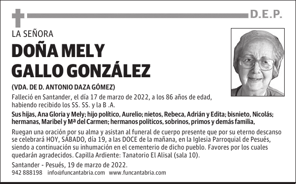Doña Mely Gallo González
