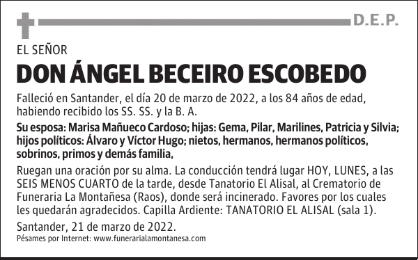 DON ÁNGEL BECEIRO ESCOBEDO