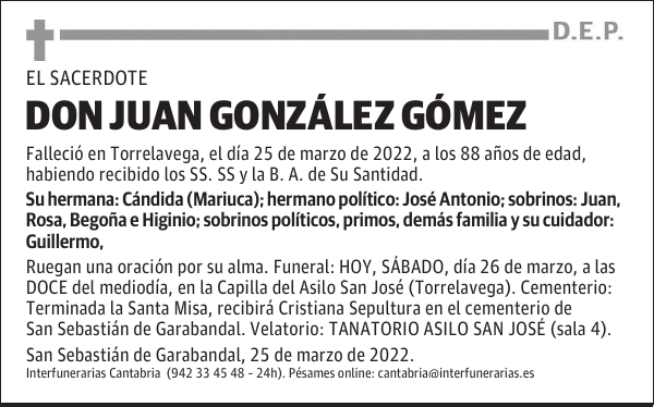 D. JUAN GONZÁLEZ GÓMEZ