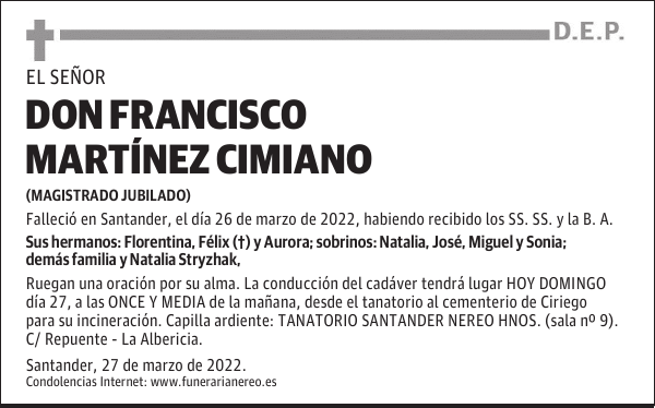 DON FRANCISCO MARTÍNEZ CIMIANO