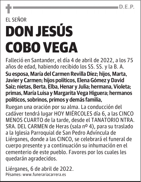 DON JESÚS COBO VEGA