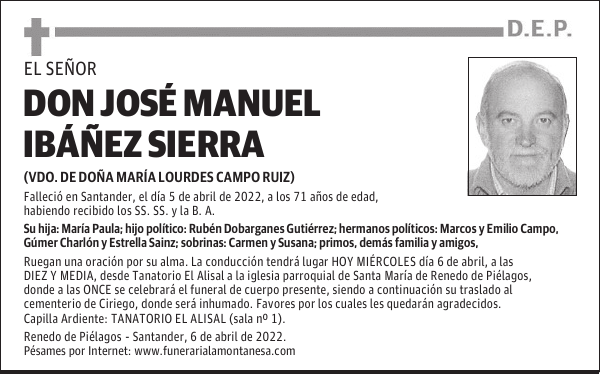 DON JOSÉ MANUEL IBÁÑEZ SIERRA