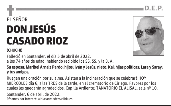DON JESÚS CASADO RIOZ