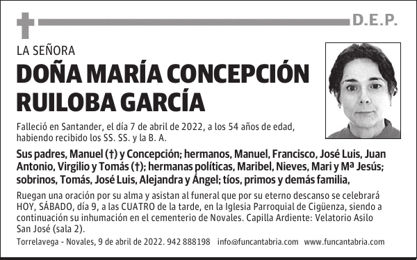Doña María Concepción Ruiloba García