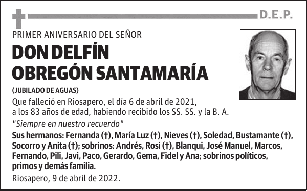 DON DELFÍN OBREGÓN SANTAMARÍA