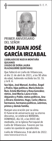 DON JUAN JOSÉ GARCÍA IRIZABAL