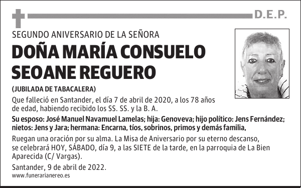 DOÑA MARÍA CONSUELO SEOANE REGUERO