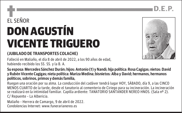 DON AGUSTÍN VICENTE TRIGUERO