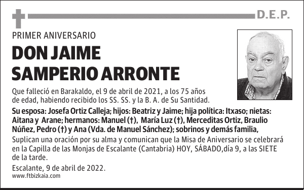 DON JAIME SAMPERIO ARRONTE