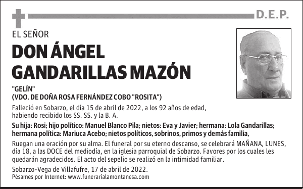 DON ÁNGEL GANDARILLAS MAZÓN