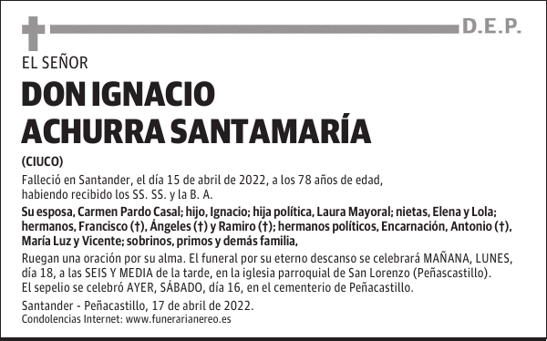 DON IGNACIO ACHURRA SANTAMARÍA