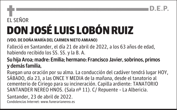 DON JOSÉ LUIS LOBÓN RUIZ