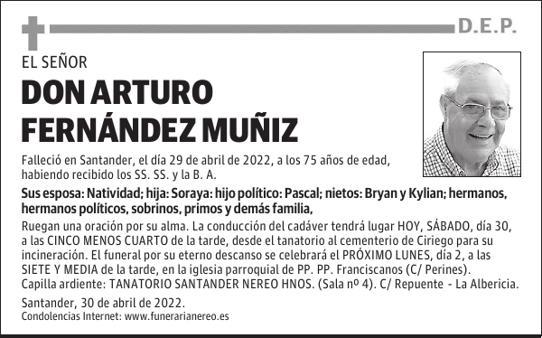 DON ARTURO FERNÁNDEZ MUÑIZ