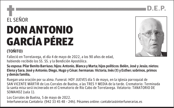 DON ANTONIO GARCÍA PÉREZ
