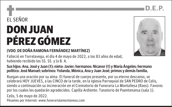 DON JUAN PÉREZ GÓMEZ