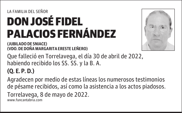 DON JOSÉ FIDEL PALACIOS FERNÁNDEZ