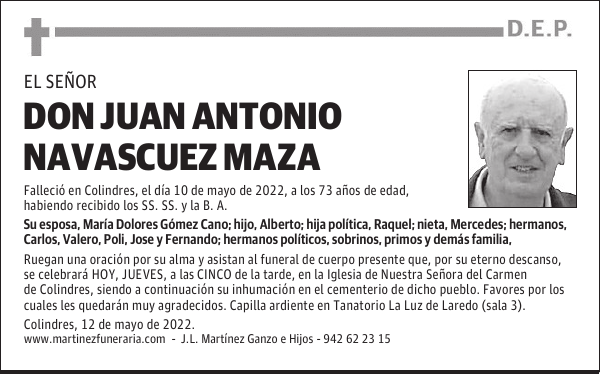 D. JUAN ANTONIO NAVASCUEZ MAZA