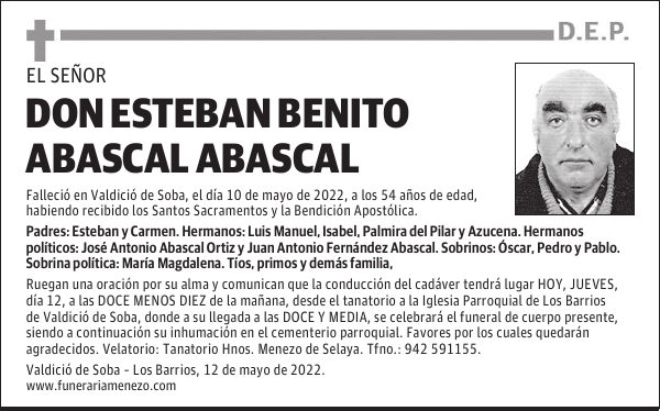 Don Esteban Benito Abascal Abascal