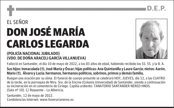 DON JOSÉ MARÍA CARLOS LEGARDA