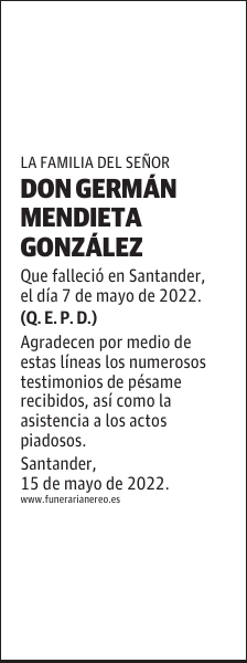 DON GERMÁN MENDIETA GONZÁLEZ