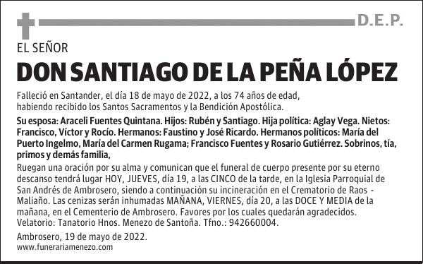 Don Santiago de la Peña López
