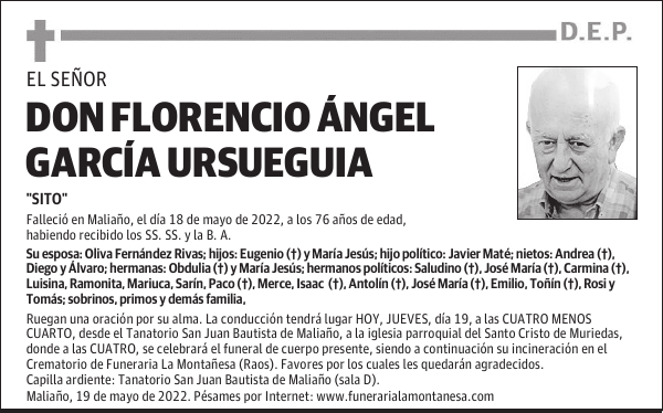 DON FLORENCIO ÁNGEL GARCÍA URSUEGUIA