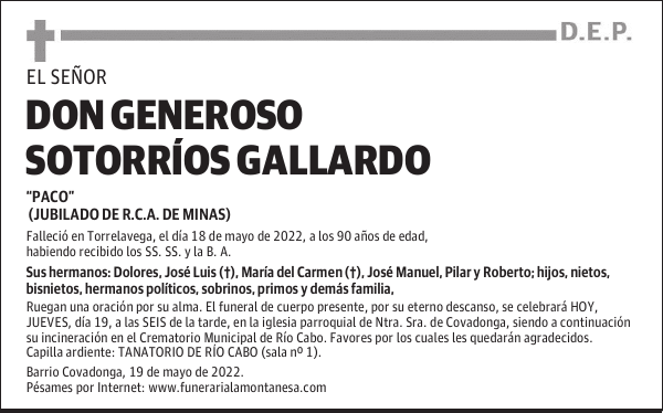 DON GENEROSO SOTORRÍOS GALLARDO
