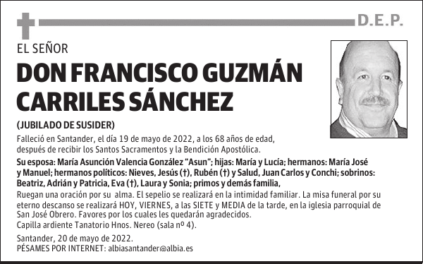 DON FRANCISCO GUZMÁN CARRILES SÁNCHEZ