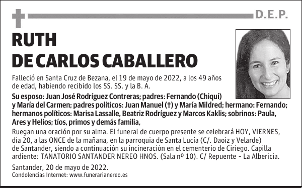 RUTH DE CARLOS CABALLERO