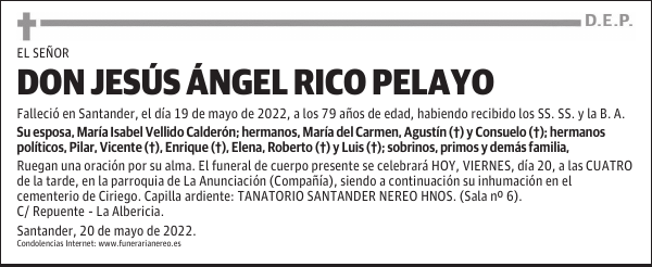 DON JESÚS ÁNGEL RICO PELAYO
