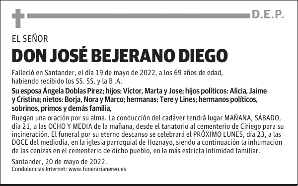 DON JOSÉ BEJERANO DIEGO