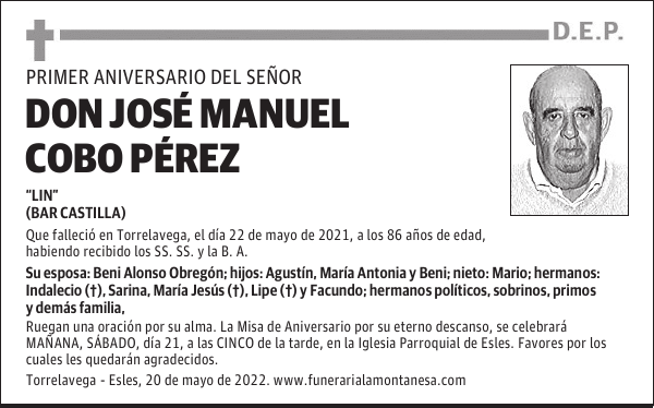 DON JOSÉ MANUEL COBO PÉREZ