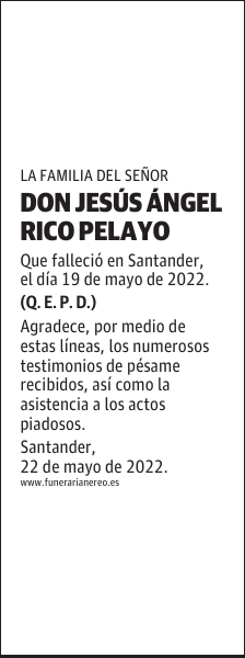 DON JESÚS ÁNGEL RICO PELAYO
