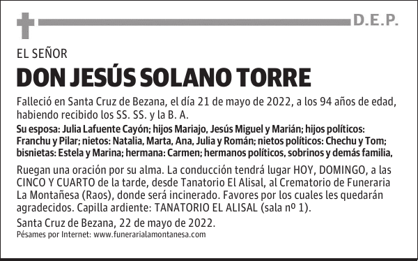 DON JESÚS SOLANO TORRE