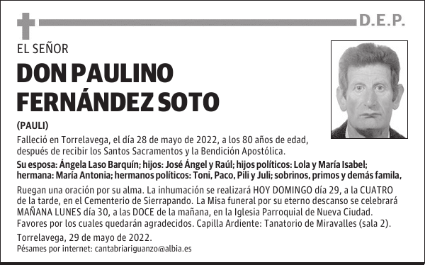 DON PAULINO FERNÁNDEZ SOTO