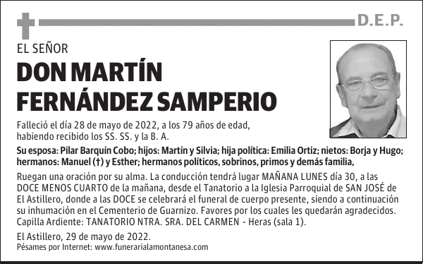 DON MARTÍN FERNÁNDEZ SAMPERIO